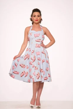 Car Hop Halter Swing Dress Discount
