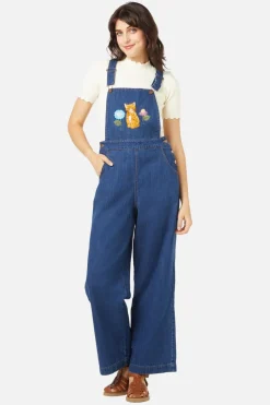 Cat Embroidered Overall Best
