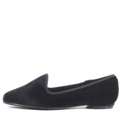 Chain Velvet Loafers BLACK Clearance