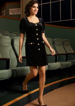 BTC Charleston Charm Square Neck Dress Eclipse Noir Online