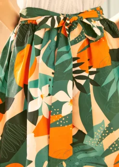 Charmed I'm Sure Bow Dirndl Skirt Monstera Marmalade Discount