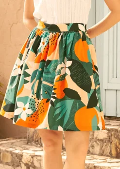 Charmed I'm Sure Bow Dirndl Skirt Monstera Marmalade Discount