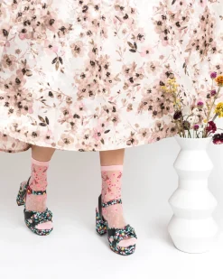 Cherry Blossom Sheer Crew Sock Online