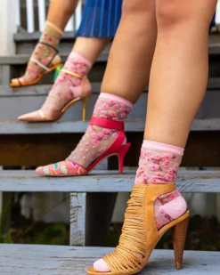 Cherry Blossom Sheer Crew Sock Online