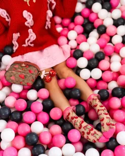 Cherry Bow Ruffle Sheer Crew Sock Discount