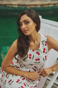 Cherry Girl Midi Dress Discount