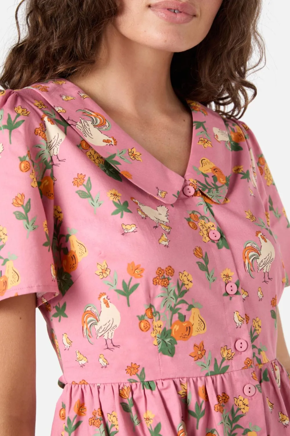 Dangerfield US Chickens Mini Shirt Dress Outlet