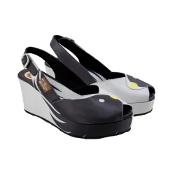 Chocolaticas® Black Birds Women's Sandal New