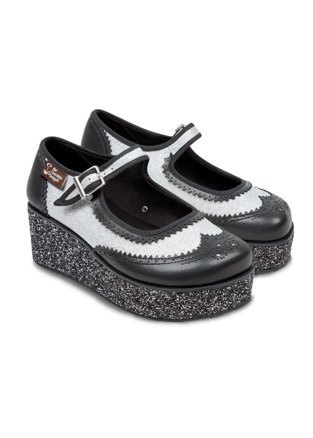 Chocolaticas® Havana Glitter Women's Mary Jane Platform Clearance