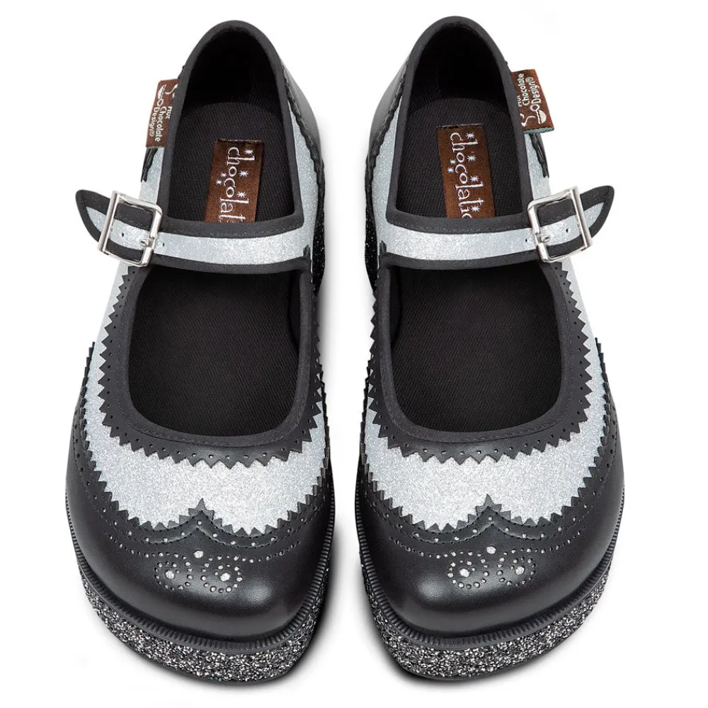 Chocolaticas® Havana Glitter Women's Mary Jane Platform Clearance