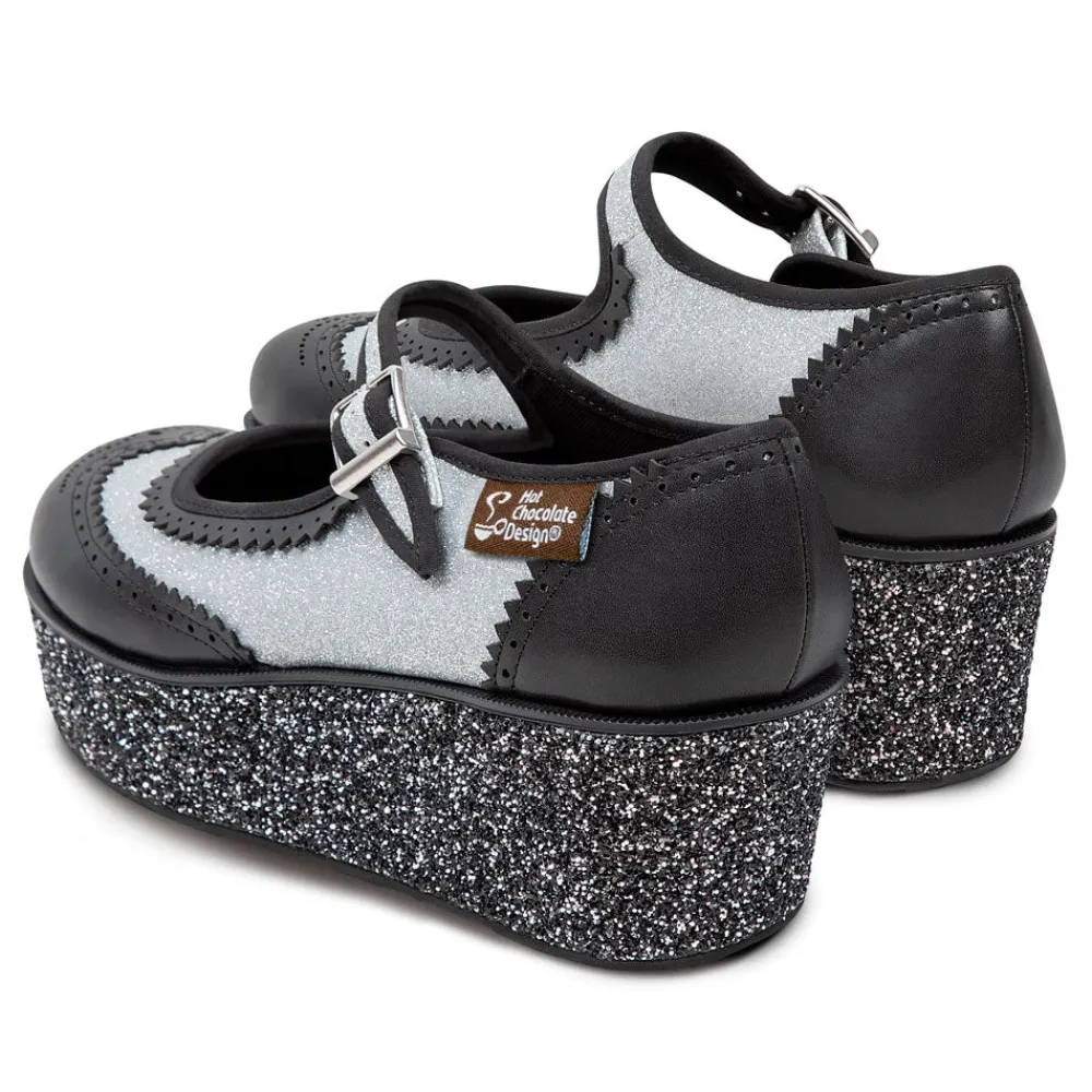 Chocolaticas® Havana Glitter Women's Mary Jane Platform Clearance