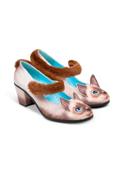 Chocolaticas® Mid Heels Siamese Cat Women's Mary Jane Pump Outlet