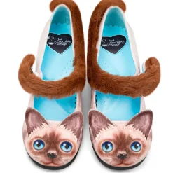 Chocolaticas® Mid Heels Siamese Cat Women's Mary Jane Pump Outlet