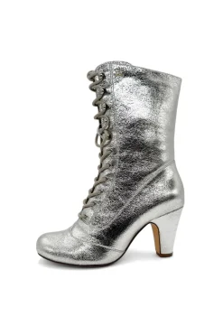 Claire Metallic Victorian Boots Discount