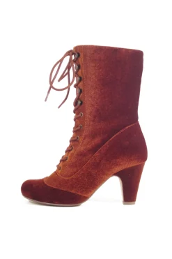 Claire Velvet Victorian Booties Online