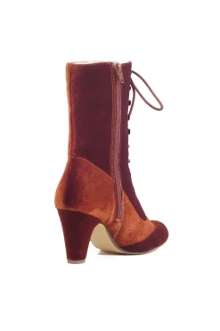 Claire Velvet Victorian Booties Online