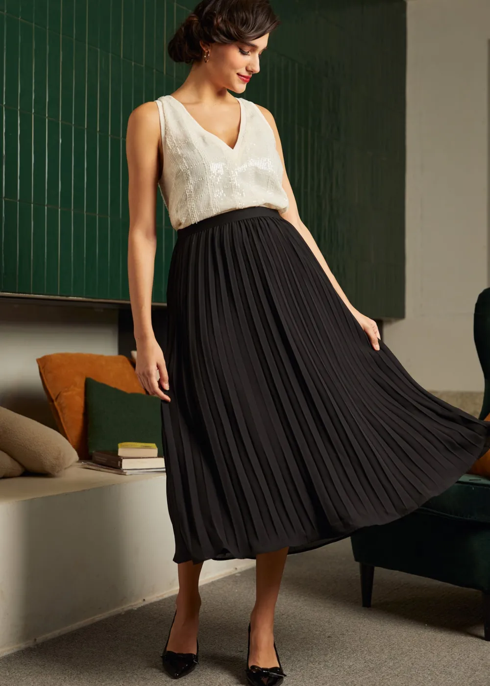 Classic Cutie Double V-Neck Tank Top Cloud Cream Best