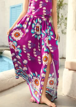 Coastline Calling Maxi Skirt Violet Vista