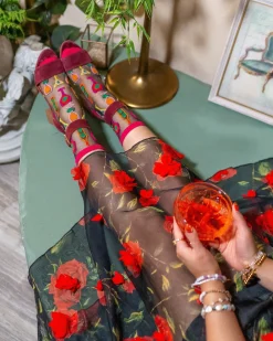 Cocktail Hour Black Sheer Crew Sock Best