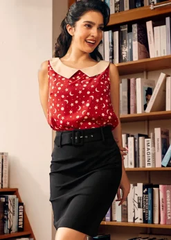 BTC Cozy by the Fireside Pencil Skirt Bewitching Black