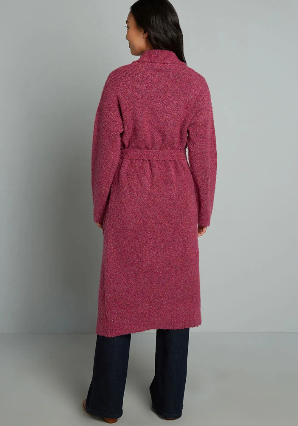 ModCloth Cozy Does It Robe Coat Pink Plush New
