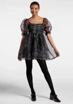 Black Friday Creepy Collections Mini Dress Black Outlet