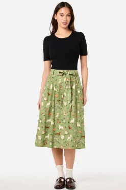 Cute Dogs Midi Skirt Sale