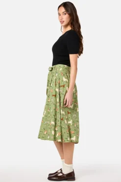 Cute Dogs Midi Skirt Sale