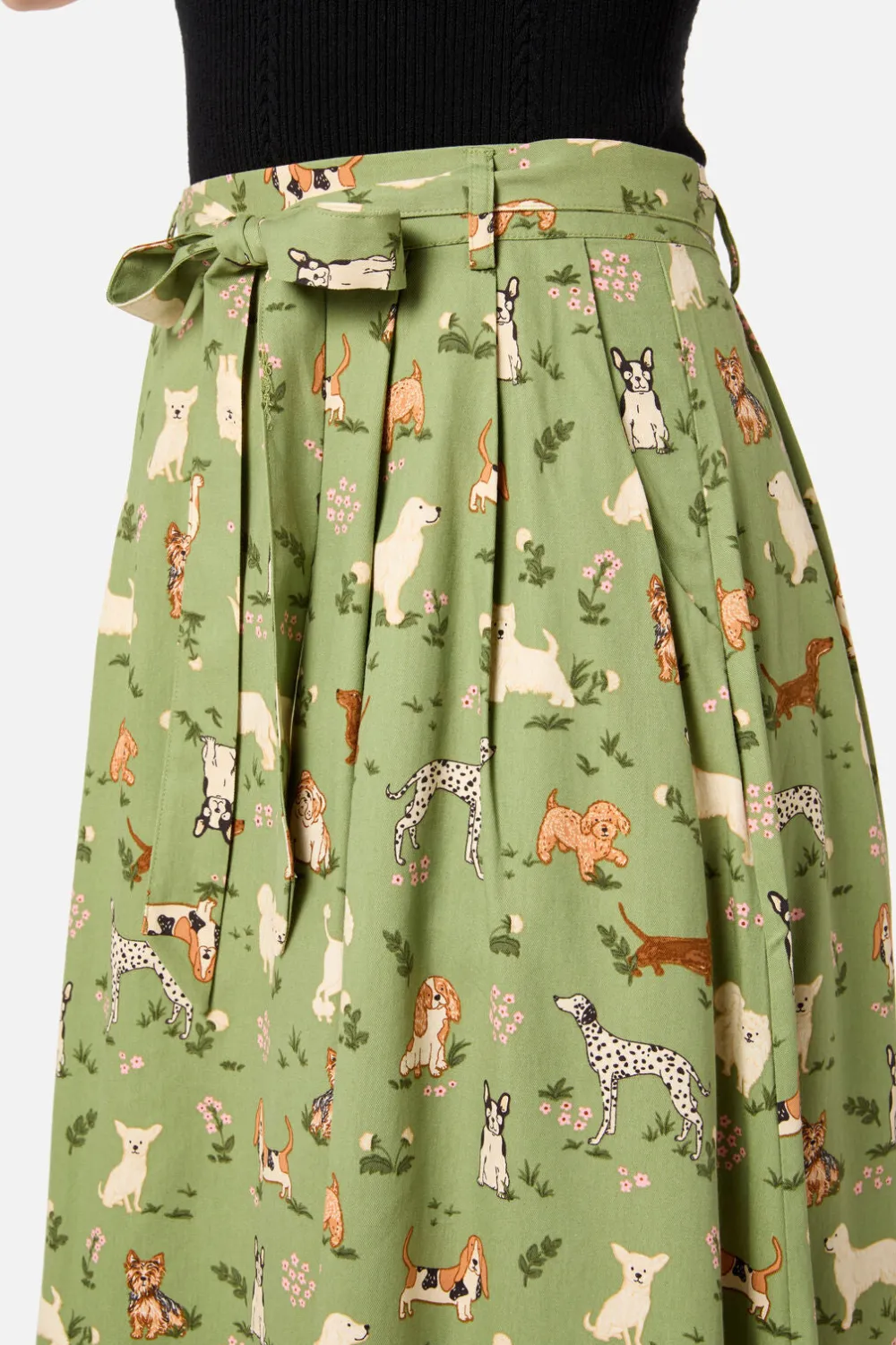 Cute Dogs Midi Skirt Sale