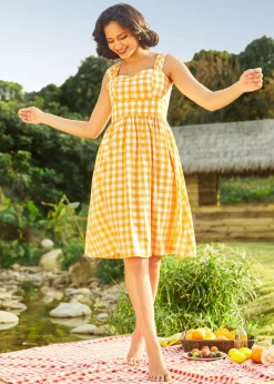 BTC Dance Beneath the Sunrays Fairytale Midi Dress Sunbeam Gold Discount