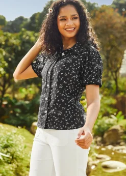 Daydreamer's Delight Button-Up Moonlit Garden Online