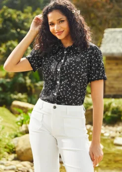 Daydreamer's Delight Button-Up Moonlit Garden Online