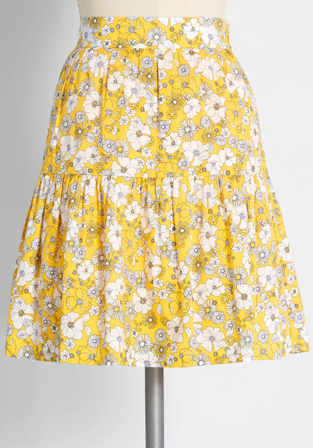 Hangzhou HS Fashion Corporation Ltd. Days in Doll Valley Tiered Skirt Yellow Floral Online