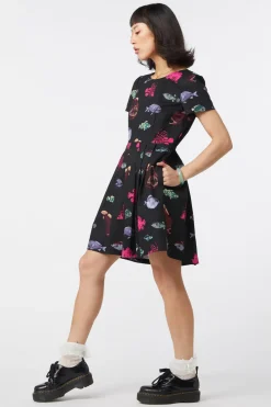 Deep Sea Pleated Dress Hot