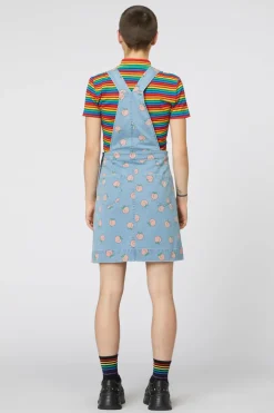 Denim Peach Bib Pinafore Skirtall Online