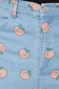 Denim Peach Wide Leg Jeans Clearance