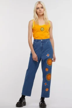 Denim Sun Print Jean Discount