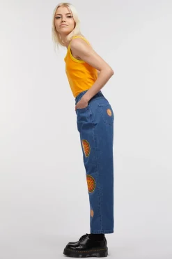 Denim Sun Print Jean Discount