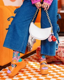 Desert Disco Black Sheer Crew Sock New