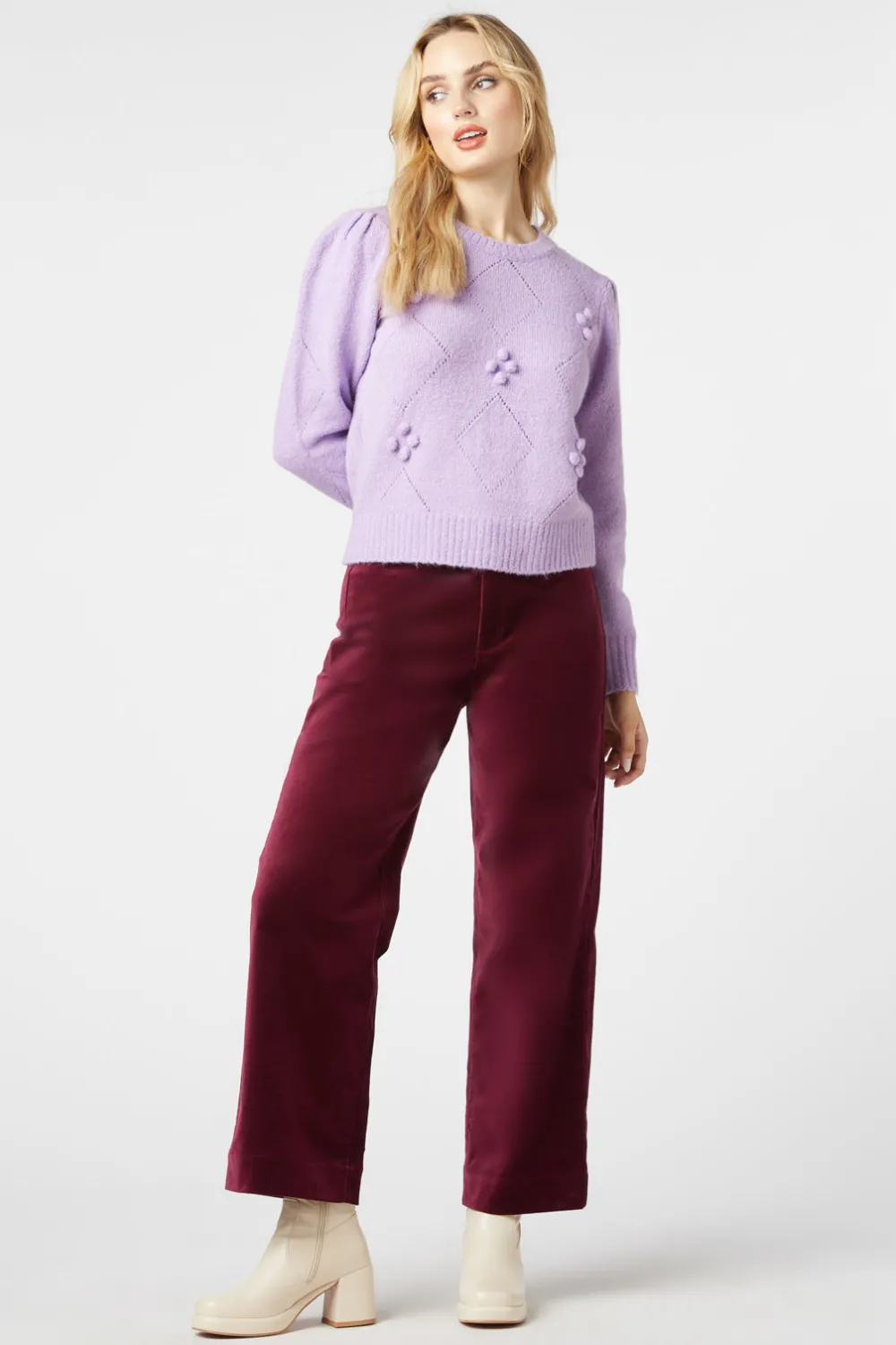 Dangerfield US Dianna Knit Sweater Hot