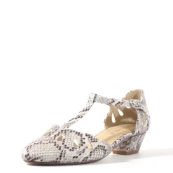 Chelsea Crew Dina T-Strap Mid-Heels SNAKE Outlet