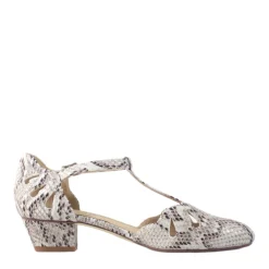 Chelsea Crew Dina T-Strap Mid-Heels SNAKE Outlet