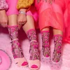 Disco Barbie Black Sheer Crew Sock Best