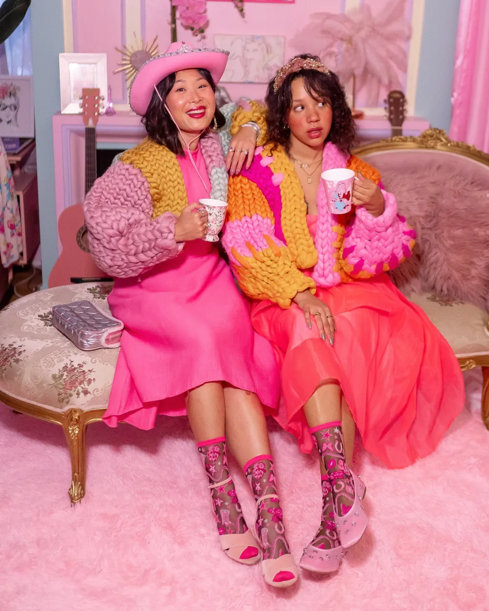 Disco Barbie Black Sheer Crew Sock Best