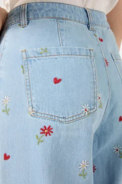Ditsy Embroidered Jean Outlet