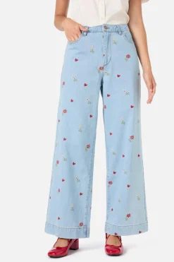 Ditsy Embroidered Jean Outlet