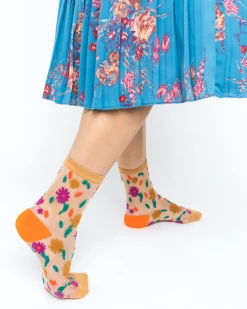 Ditsy Floral Sheer Ankle Sock