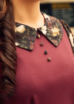 Doo-Wop Daydreamer Contrast Dress Velvet Vine Discount