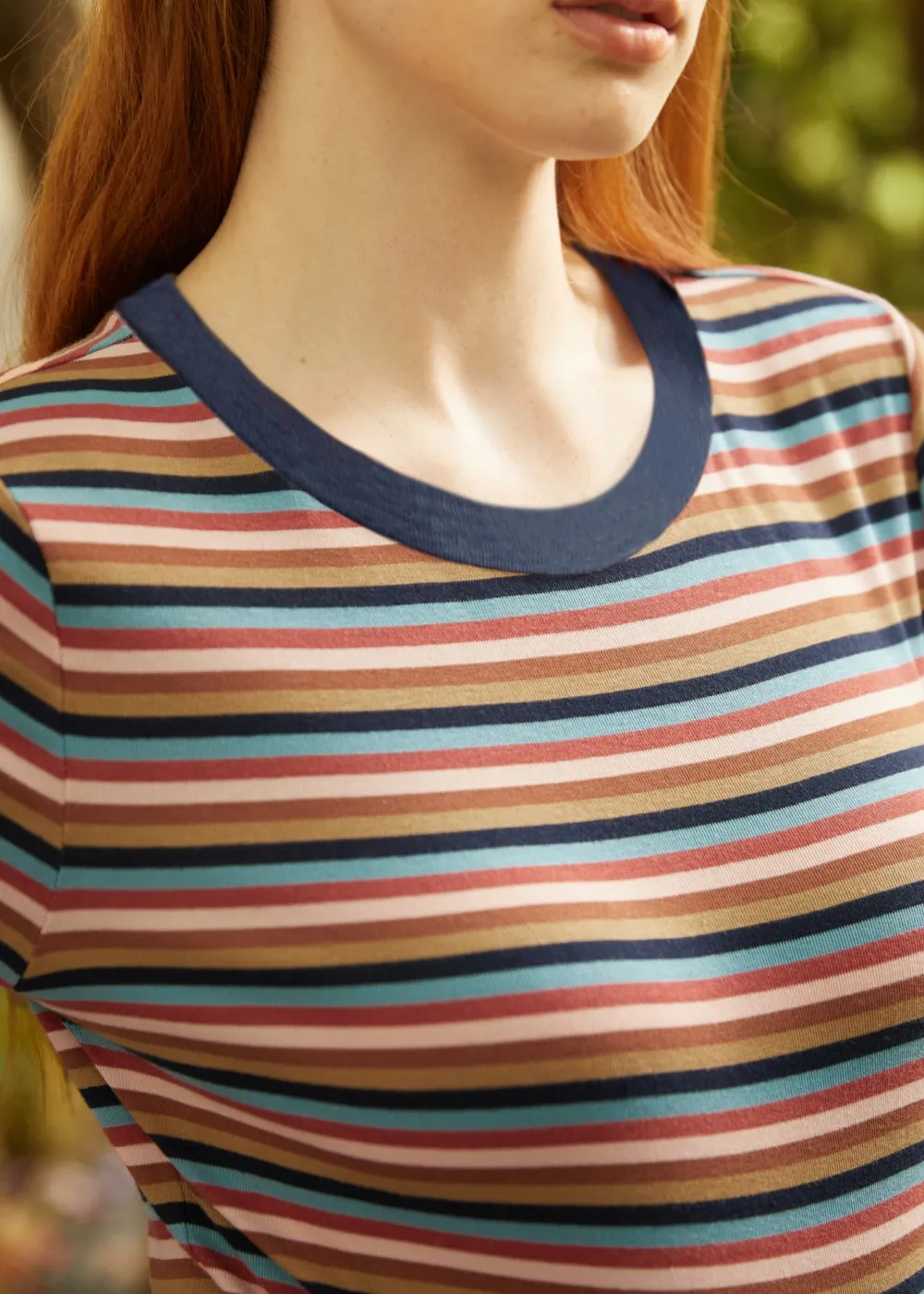 Doo-Wop Dazzler Scoopneck Tee Shagadelic Stripe Clearance