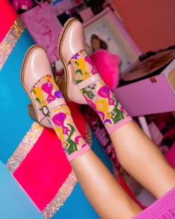 Dopamine Cats Sheer Crew Sock Clearance